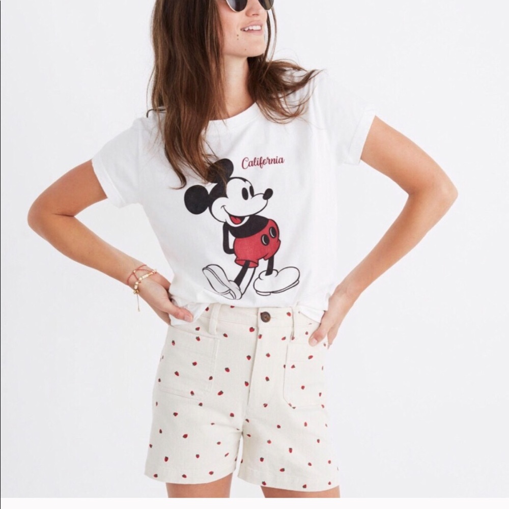 Madewell Strawberry High Waisted Shorts NWT